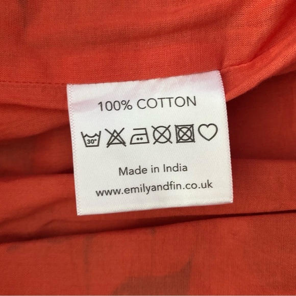 Emily and Fin Sweetheart Neckline Flare Dress in Orange Size S - Picture 10 of 12